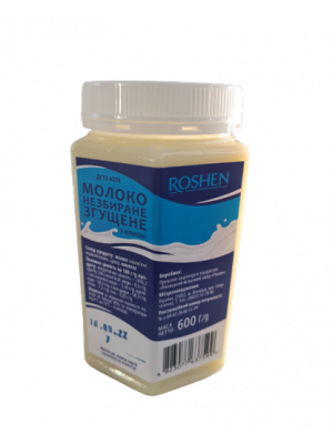 Молоко незбиране сгущене з цукром Roshen 0,600 г