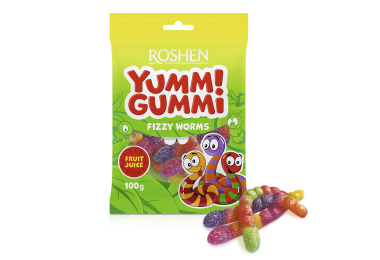Желейні цукерки Yummi Gummi Fizzy Worms 70г