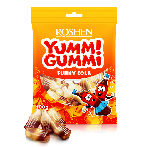 Желейні цукерки Yummi Gummi Funny Cola 100г