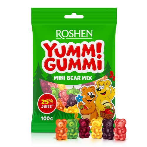 Желейні цукерки Yummi Gummi Mini Bear Mix 70г
