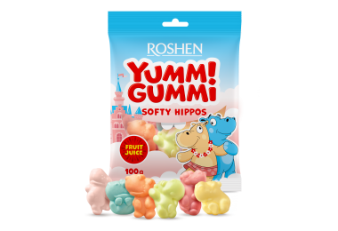Желейні цукерки Yummi Gummi Softy Hippos 100г
