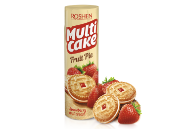 Печиво-сендвіч Multicake з начинкою полуниця-крем 195г