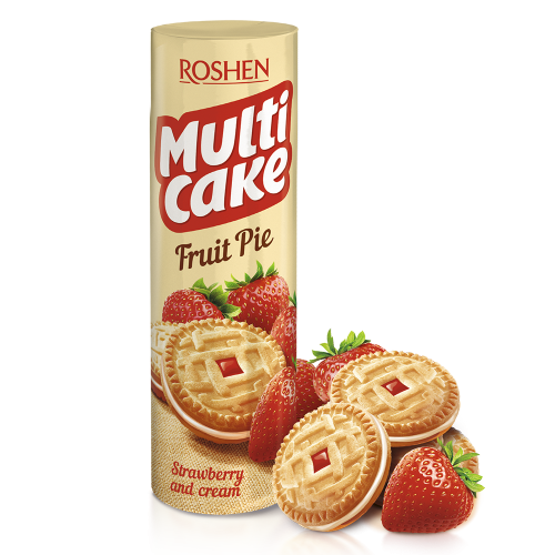 Печиво-сендвіч Multicake з начинкою полуниця-крем 195г
