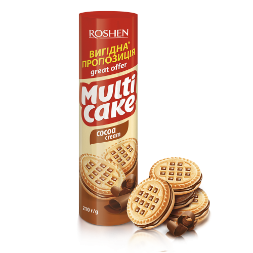 Печиво-сендвіч Multicake з начинкою какао 180г