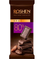 Шоколад Roshen чорний Brut 80%, 85г