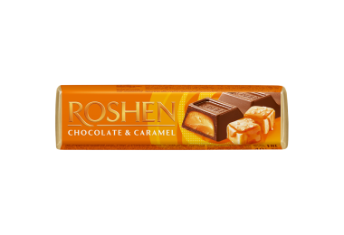 Батончик Roshen молочно-шоколадний з карамельною начинкою 40г
