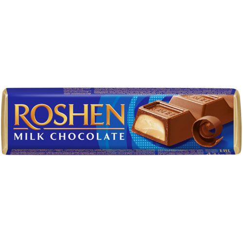 Батончик Roshen молочно-шоколадний з начинкою крем-брюле 43г