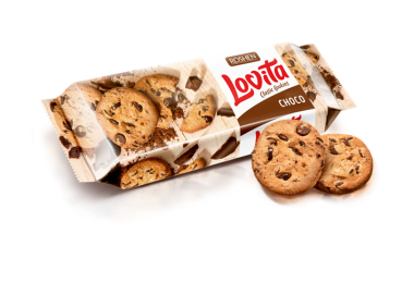 Печиво Lovita Classic Cookies з кусочками глазурі 150г