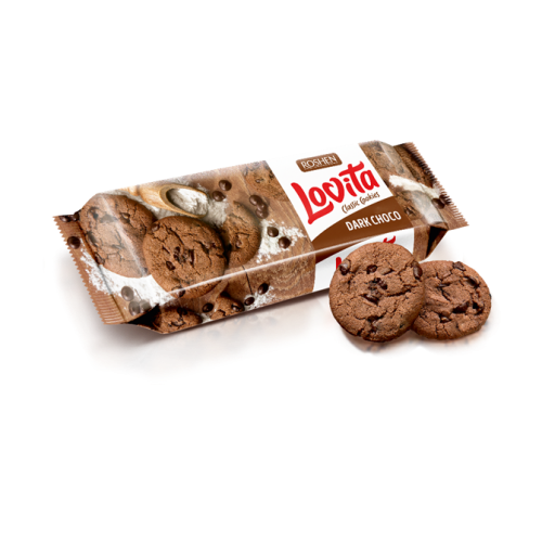 Печиво Lovita Classic Cookies з какао і кусочками глазурі 150г