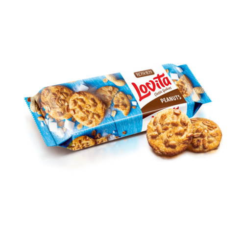 Печиво Lovita Classic Cookies з арахісом 150г